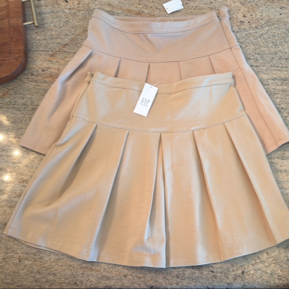 GAP Kids tan school uniform skirts